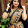 চান্দেরী সিল্ক ডিজিটাল পিন্ট  শাড়ি - Image 2